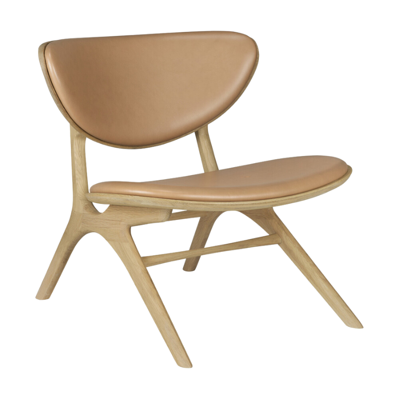 The Upholstered Eye Lounge Leather Chair by Ethnicraft.