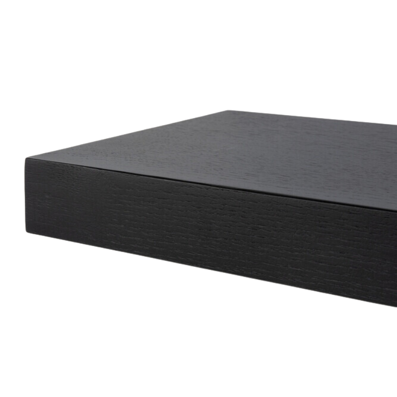 The Wall Shelf from Ethnicraft made with black oak close up.