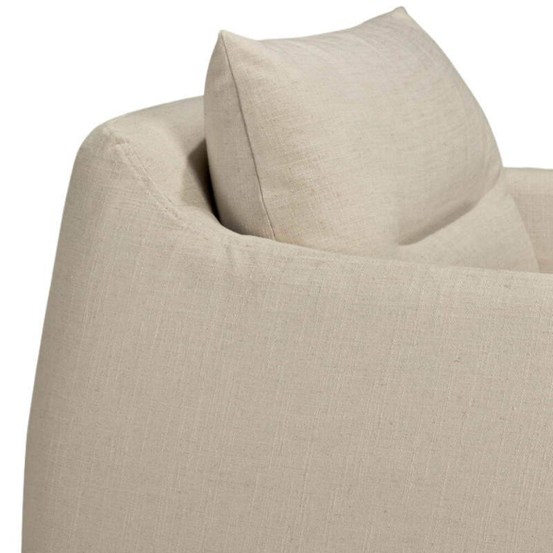 The Weave Lounge Chair by Ethnicraft in details with cushion.