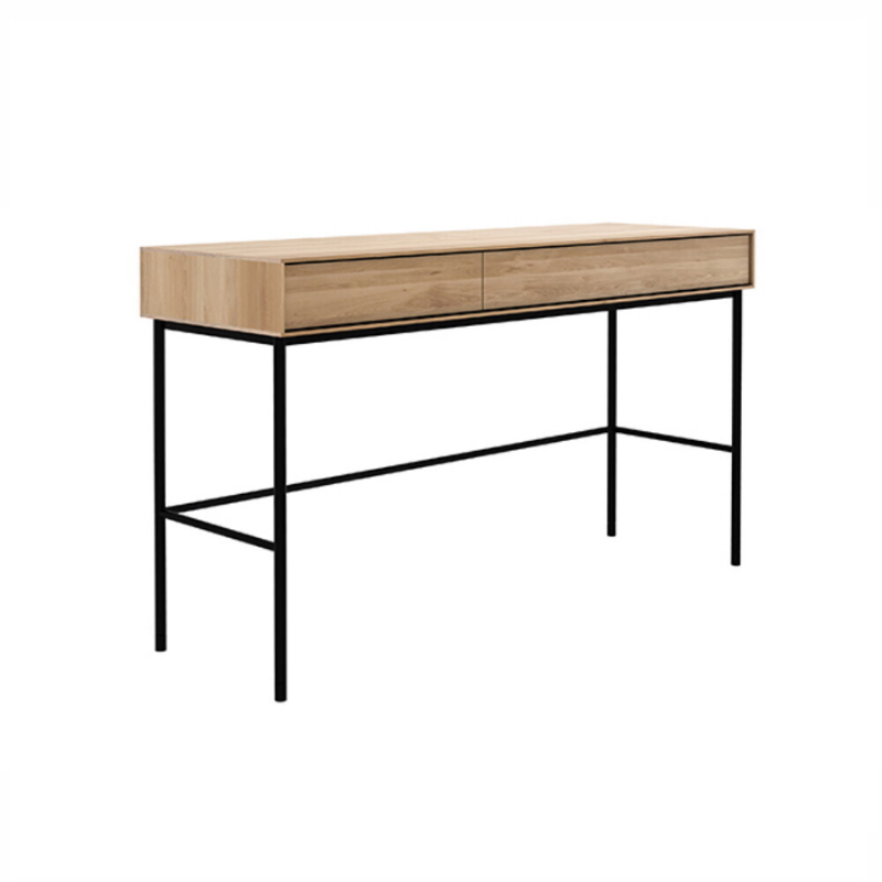 The Whitebird Desk from Ethnicraft angled.