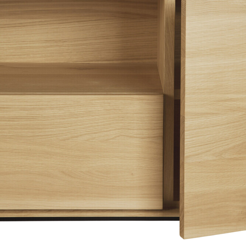 The Whitebird TV Cupboard from Ethnicraft in detail.