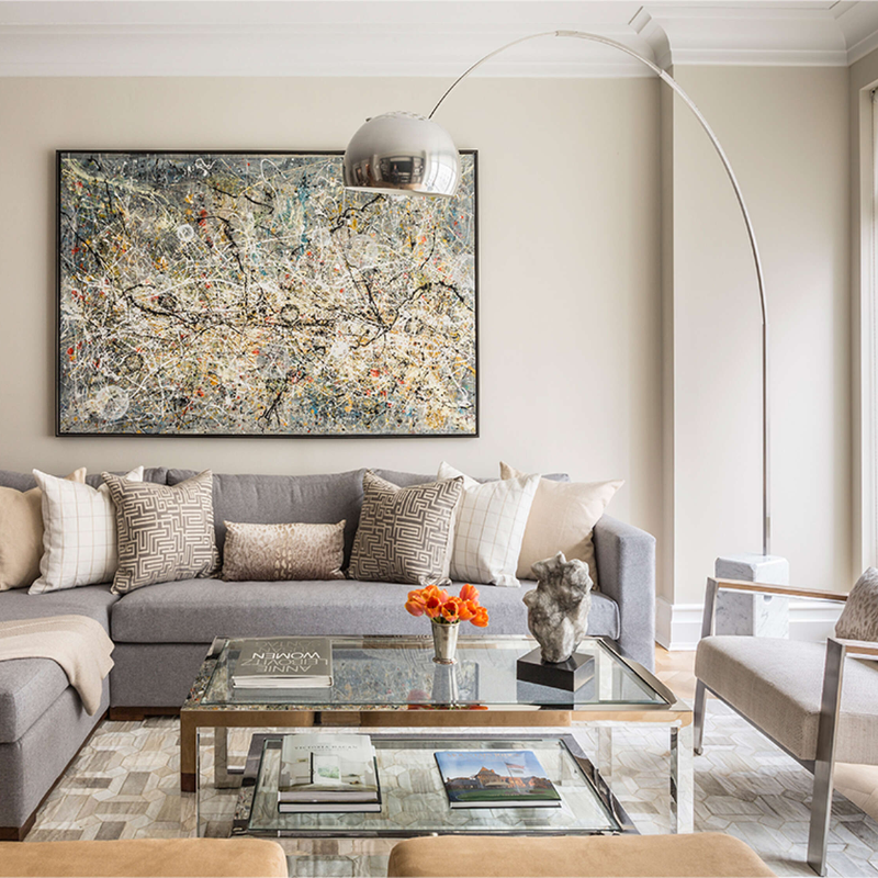 The Arco Floor Lamp from Flos in a lounge.