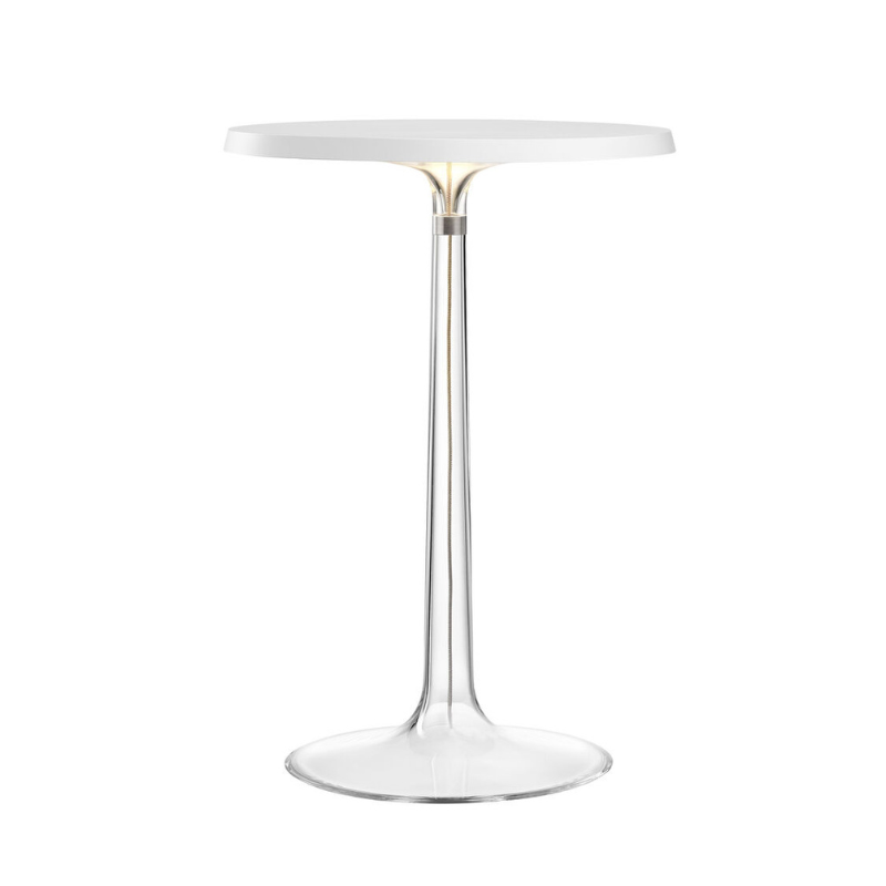 The Bon Jour Table Lamp from Flos in white with no crown.