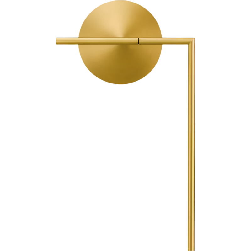 The Captain Flint Floor Lamp by Flos in brass angled to the side.