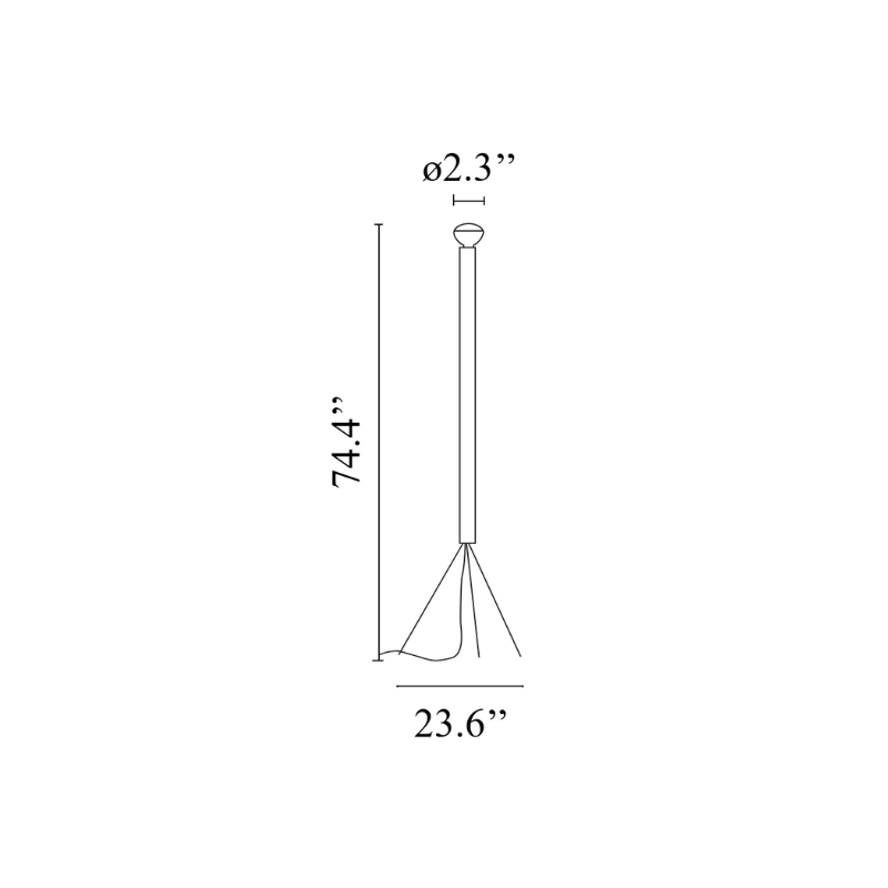 The Luminator Floor Lamp from FLOS dimensions. all-groups