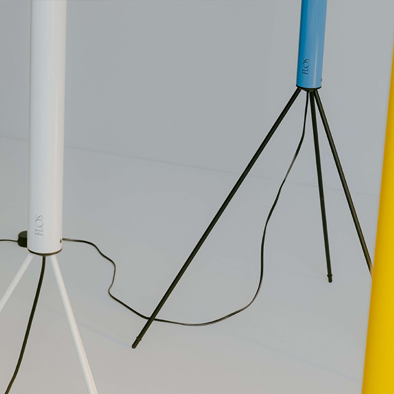 The Luminator Floor Lamp from FLOS focusing on the legs. all-groups