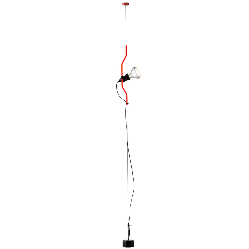 The Parentesi Lamp from Flos in Red.