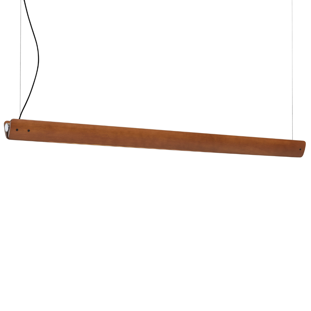 The Seki-Han Linear Pendant by FLOS with the top open and turned off.