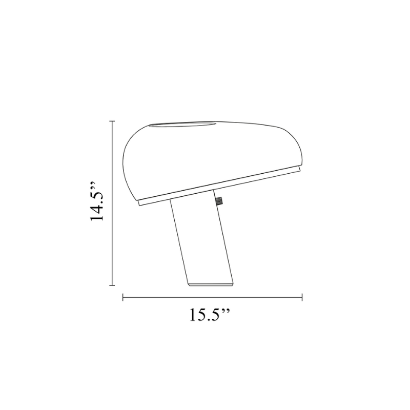 The Snoopy Table Lamp from FLOS dimensions. all-groups