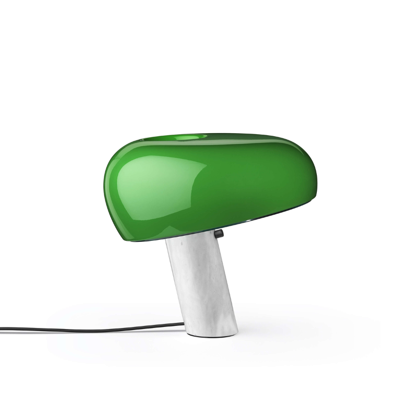 The Snoopy Table Lamp from FLOS in green.