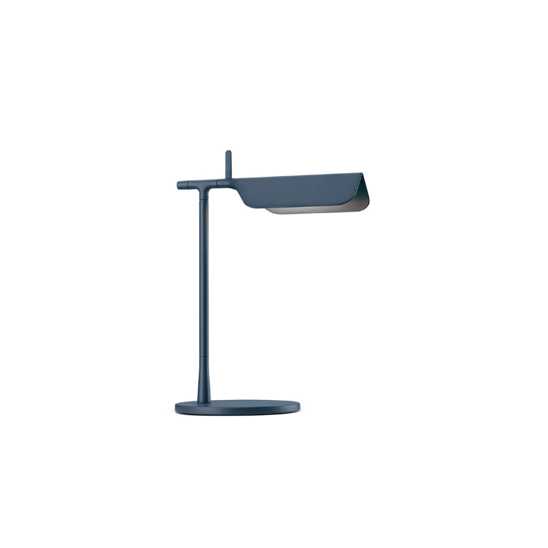 The Tab Table Lamp from FLOS in matte blue.