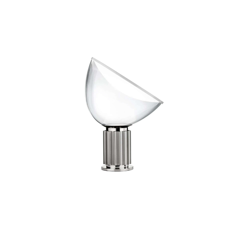 The small Taccia Table Lamp from FLOS in silver.
