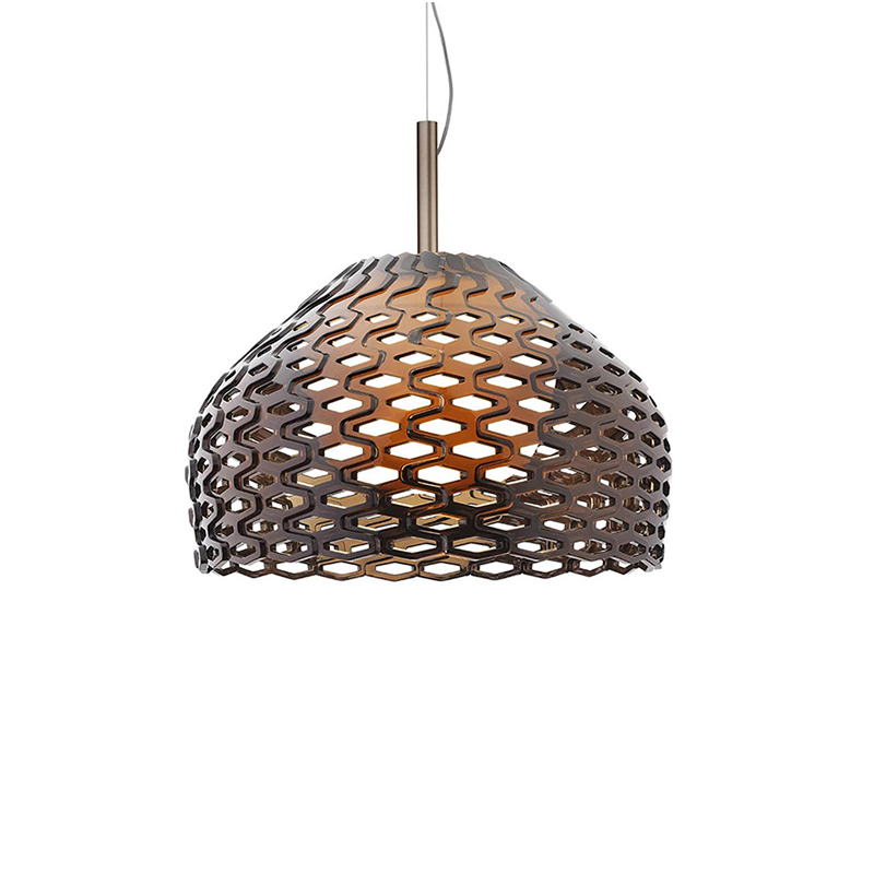 The Tatou S Pendant from Flos in bronze.