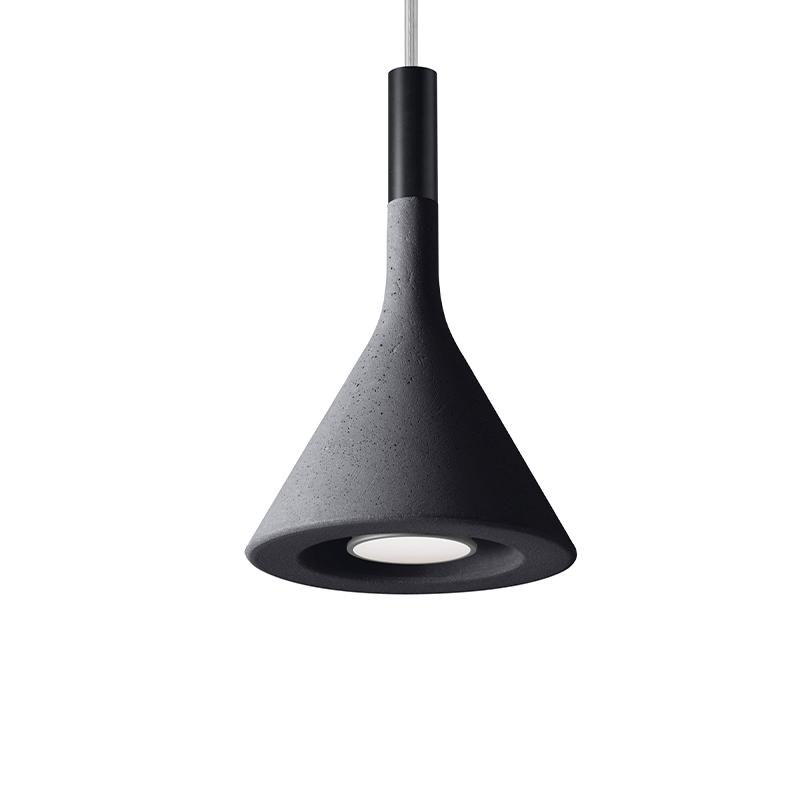 The Aplomb Pendant from Foscarini in anthracite at an angle.
