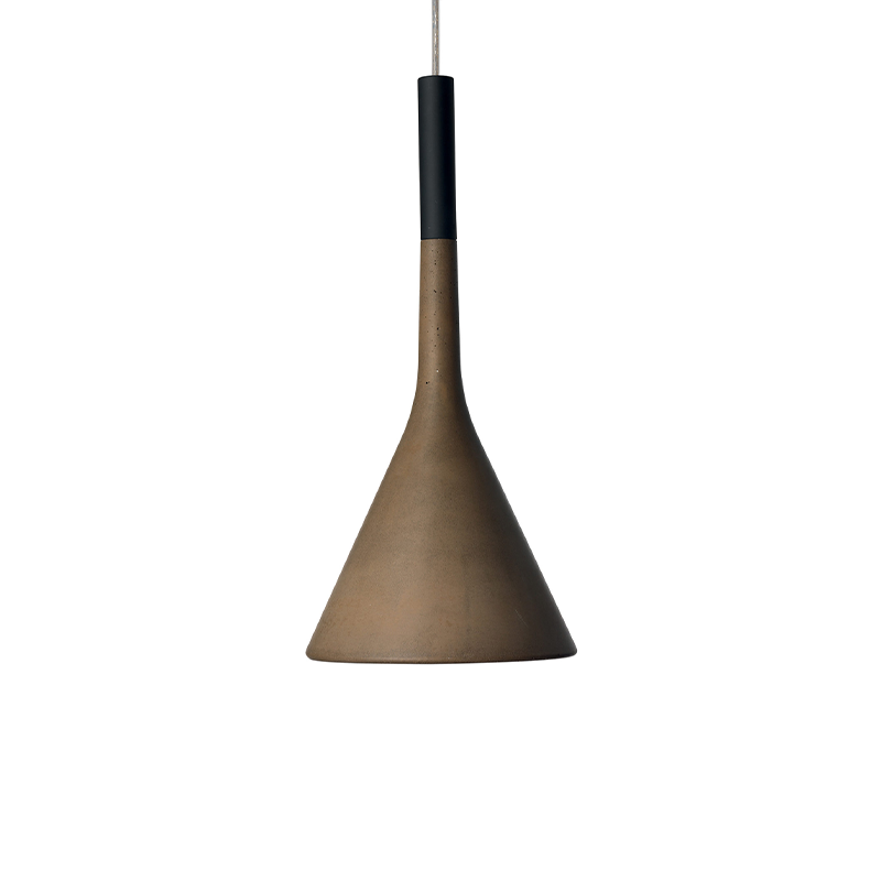 The Aplomb Pendant from Foscarini in brown.