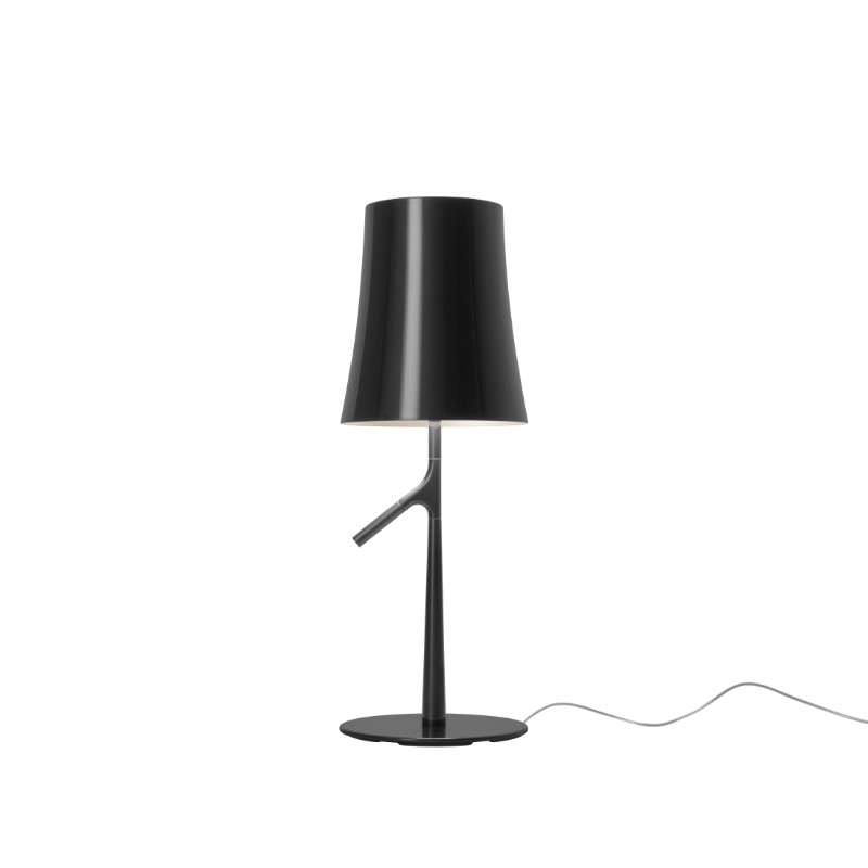 The large 27.5 inch Birdie Table Lamp from Foscarini in graphite.