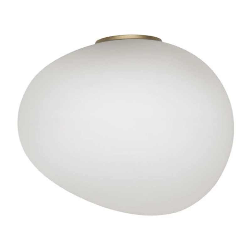 The Gregg 1 Semi Wall Sconce from Foscarini in small in gold.