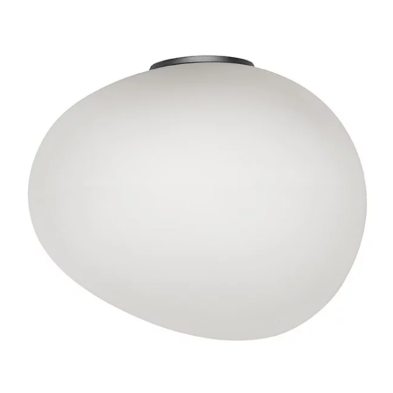 The Gregg 1 Semi Wall Sconce from Foscarini in small in graphite.