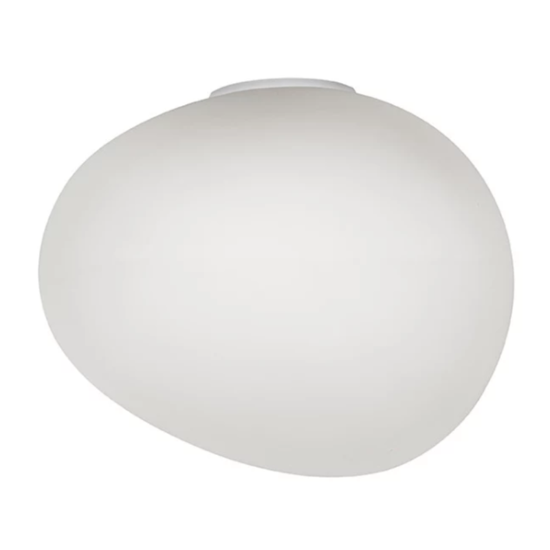 The Gregg 1 Semi Wall Sconce from Foscarini in small in white.