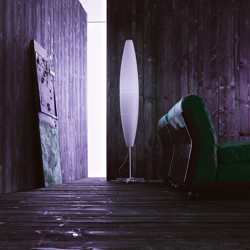 The Havana Indoor Floor Lamp from Foscarini in a living room.