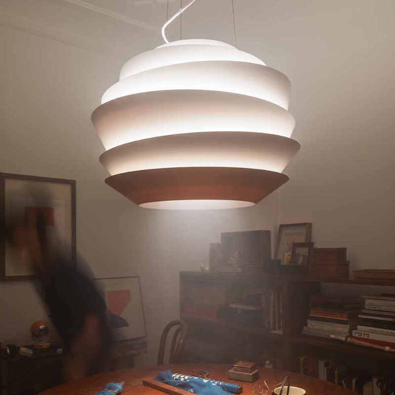 The Le Soleil Pendant from Foscarini in a family area.