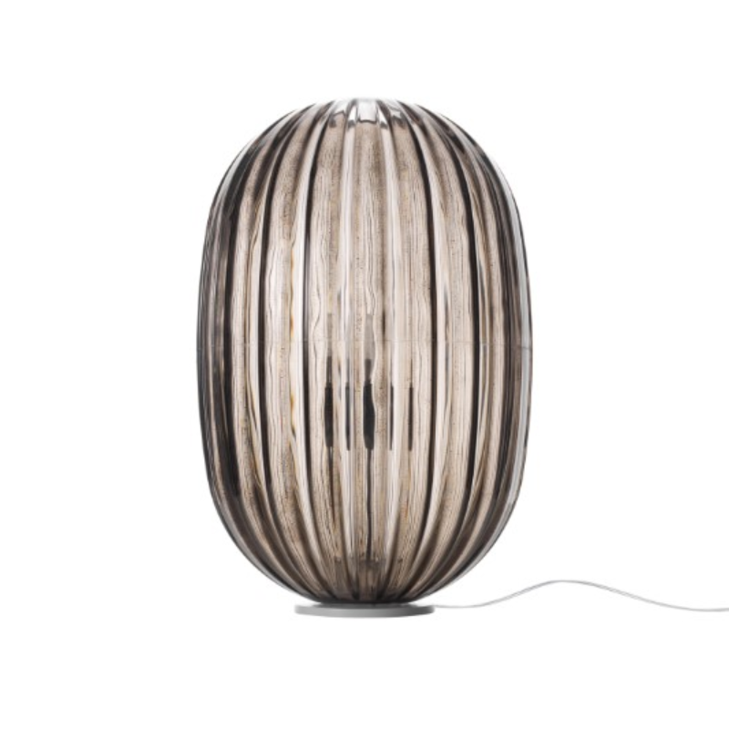 The Plass Table Lamp from Foscarini in grey.