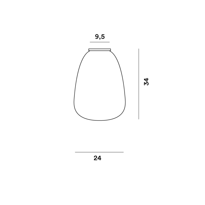 The Rituals 1 Flush Mount from Foscarini dimensions.