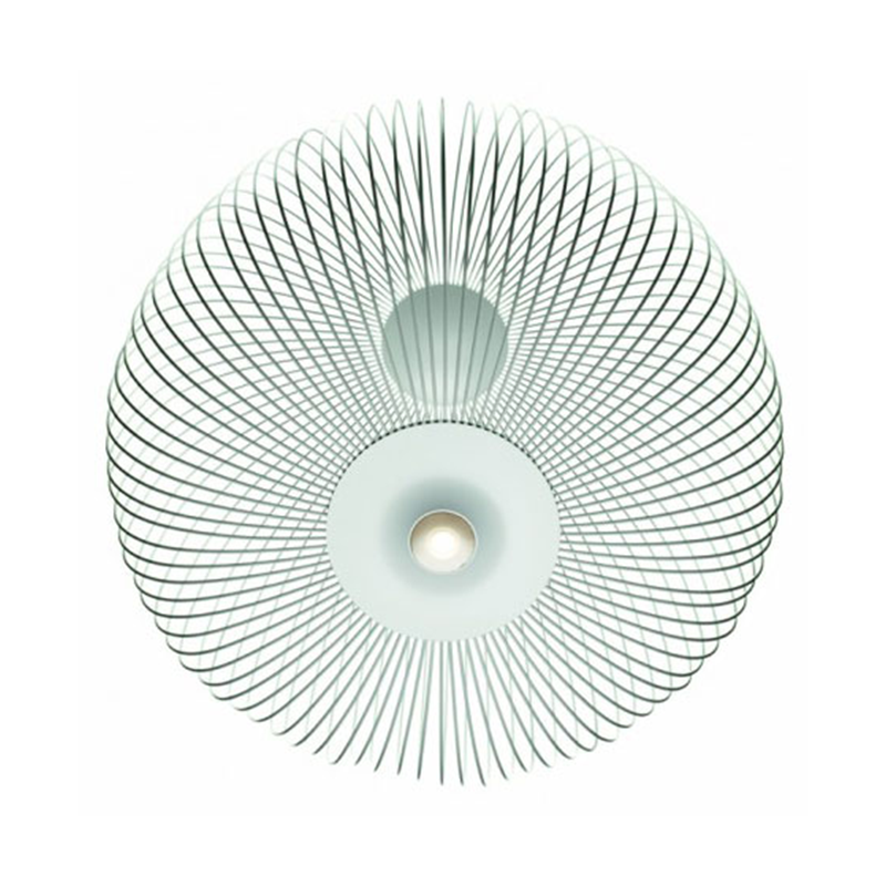 The Spokes 2 Pendant from Foscarini in large matte black, focusing on the bottom.