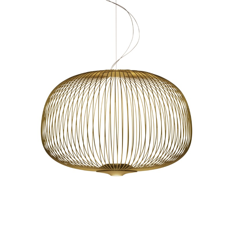 The Spokes 3 by Foscarini in gold.