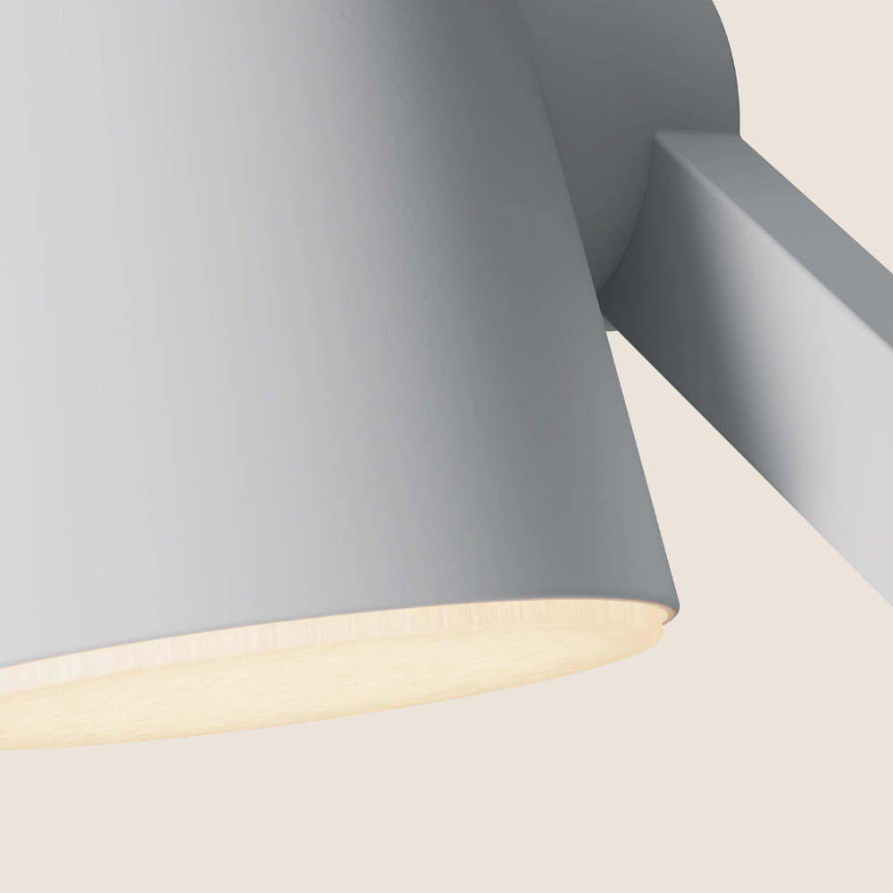 The mist Aim Task Light from Gantri close up.