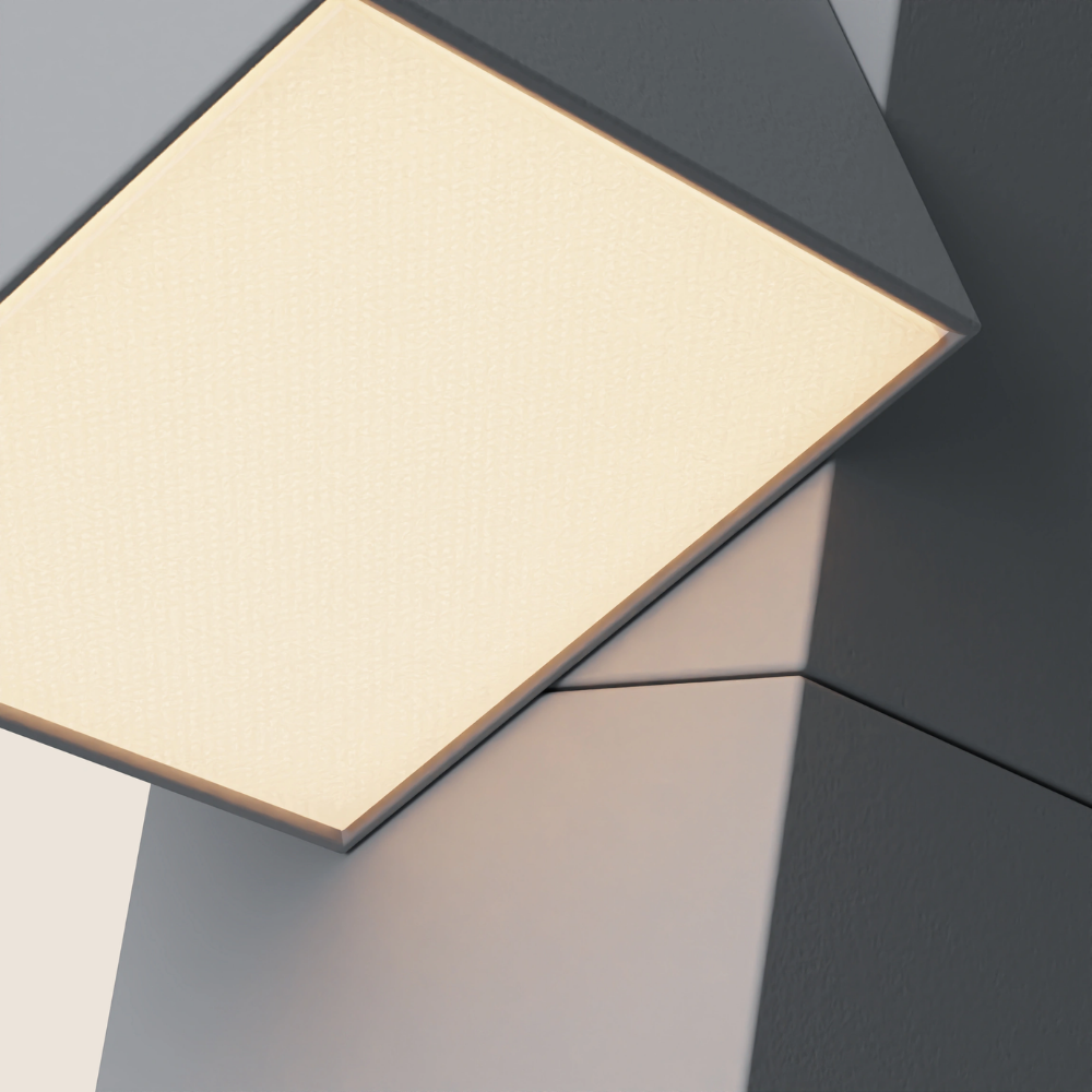 The fog Analog Task Light from Gantri close up.