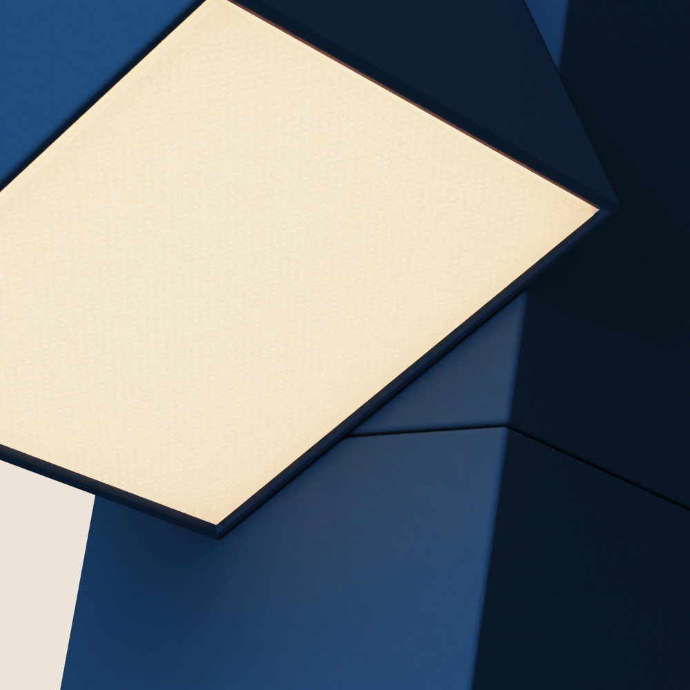 The midnight Analog Task Light from Gantri close up.