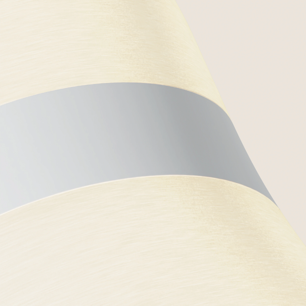 The mist Baltra Floor Light from Gantri close up.