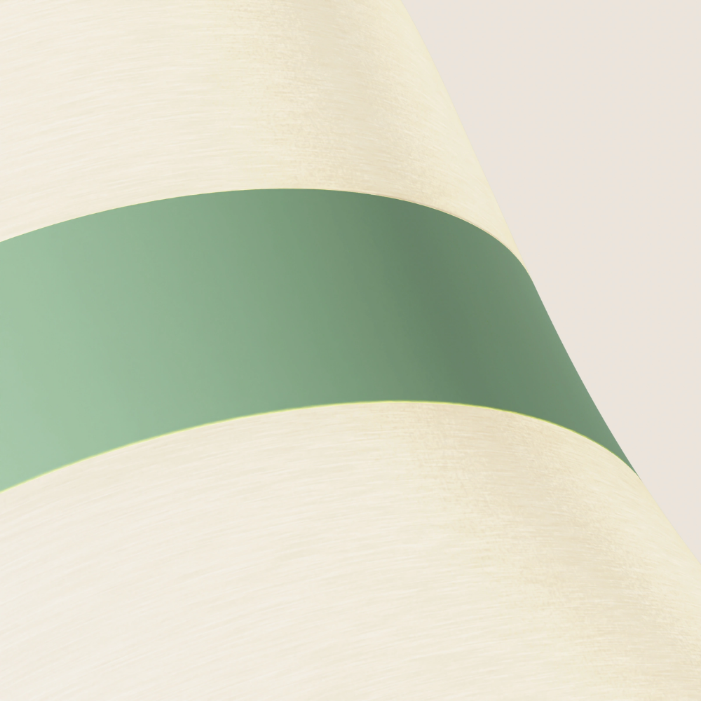 The sage Baltra Floor Light from Gantri close up.