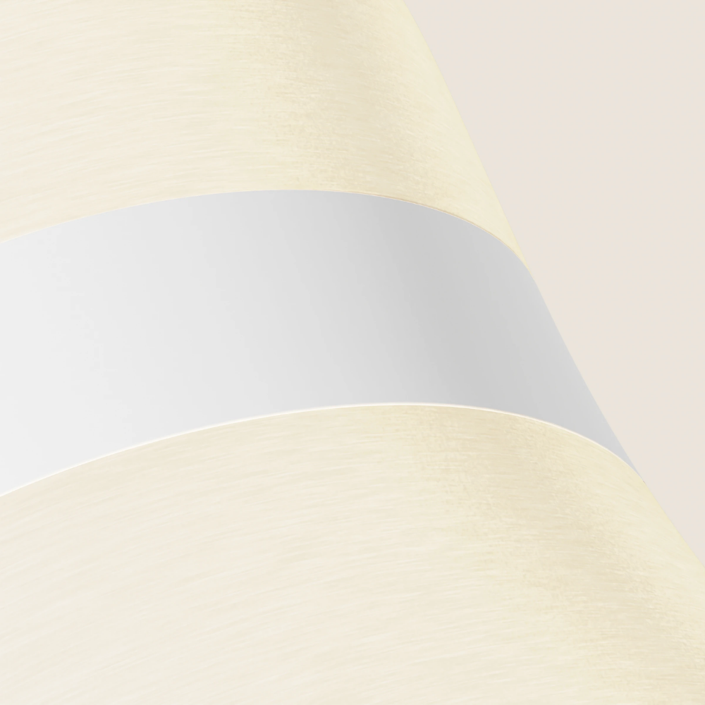 The snow Baltra Floor Light from Gantri close up.