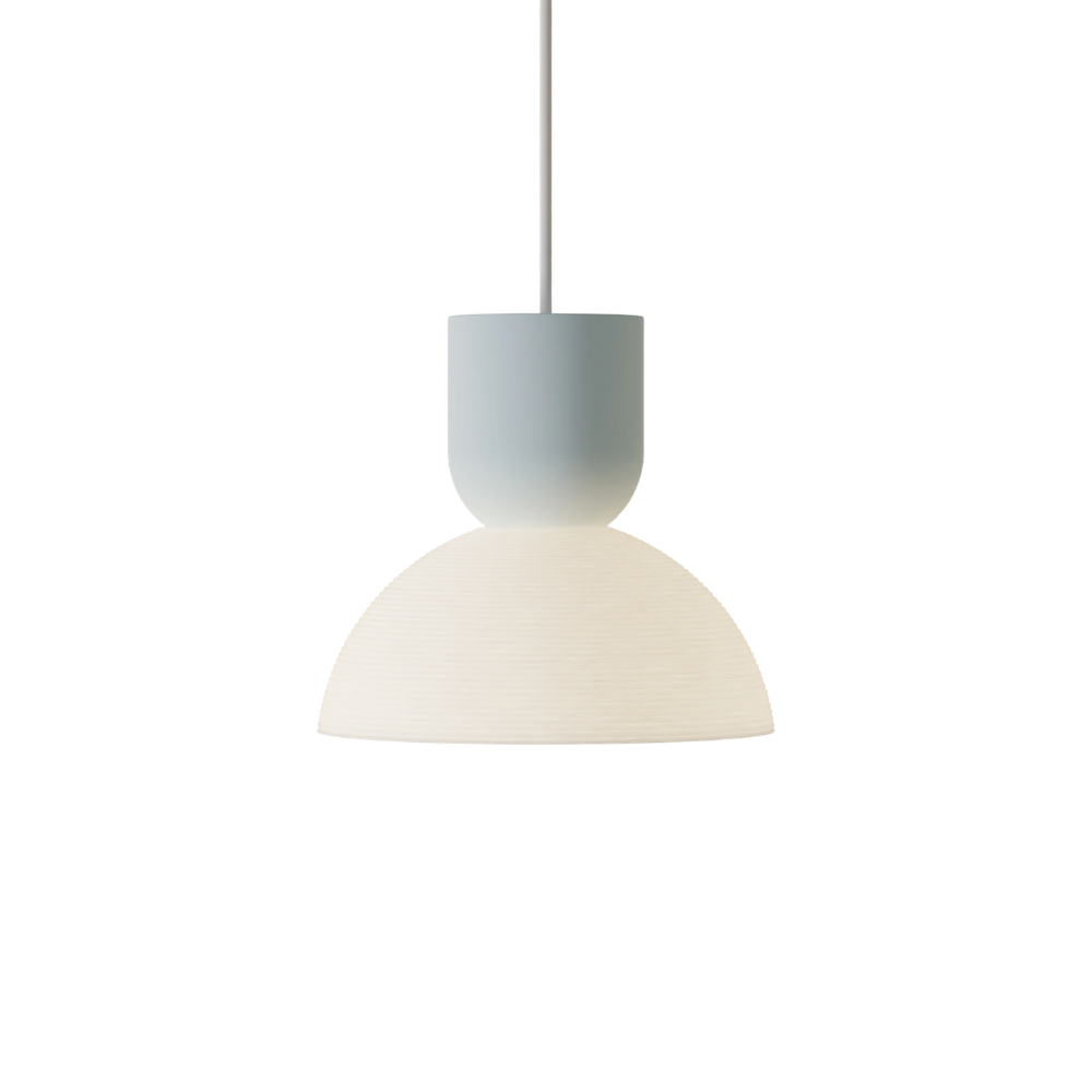 The sky Buia Pendant Light from Gantri with the white cord.