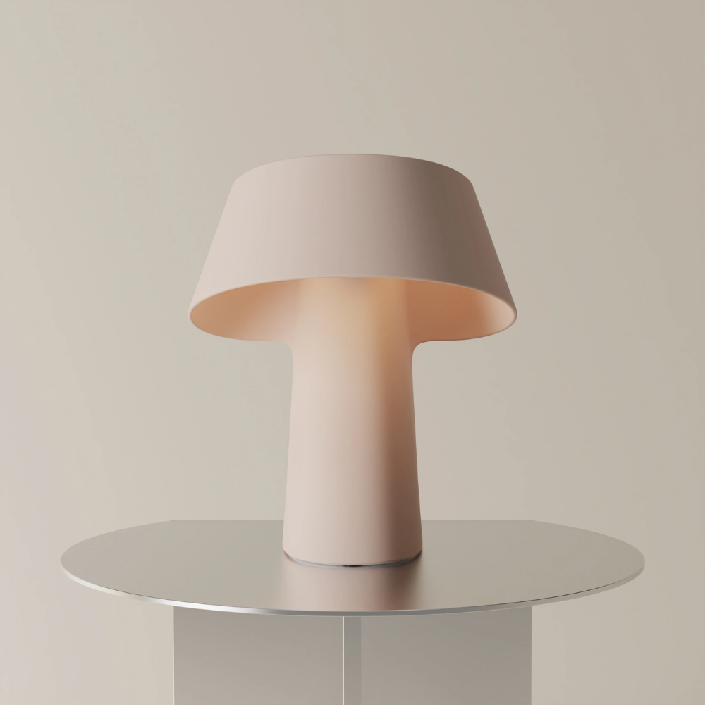 The coral Fold Table Light from Gantri.