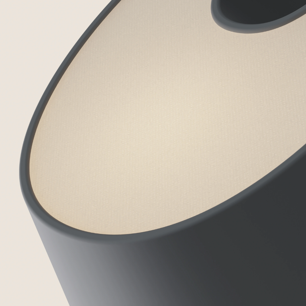 The fog Fold Table Light from Gantri close up.