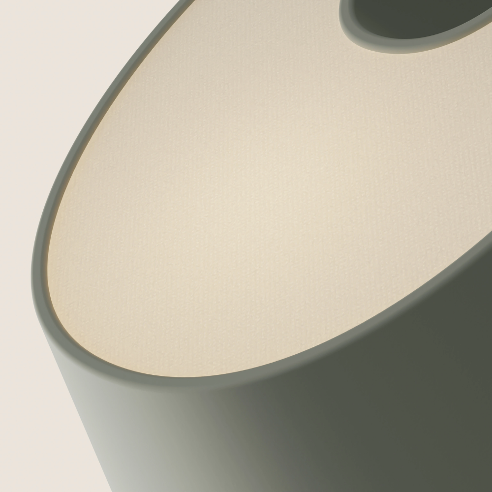 The meadow Fold Table Light from Gantri close up.