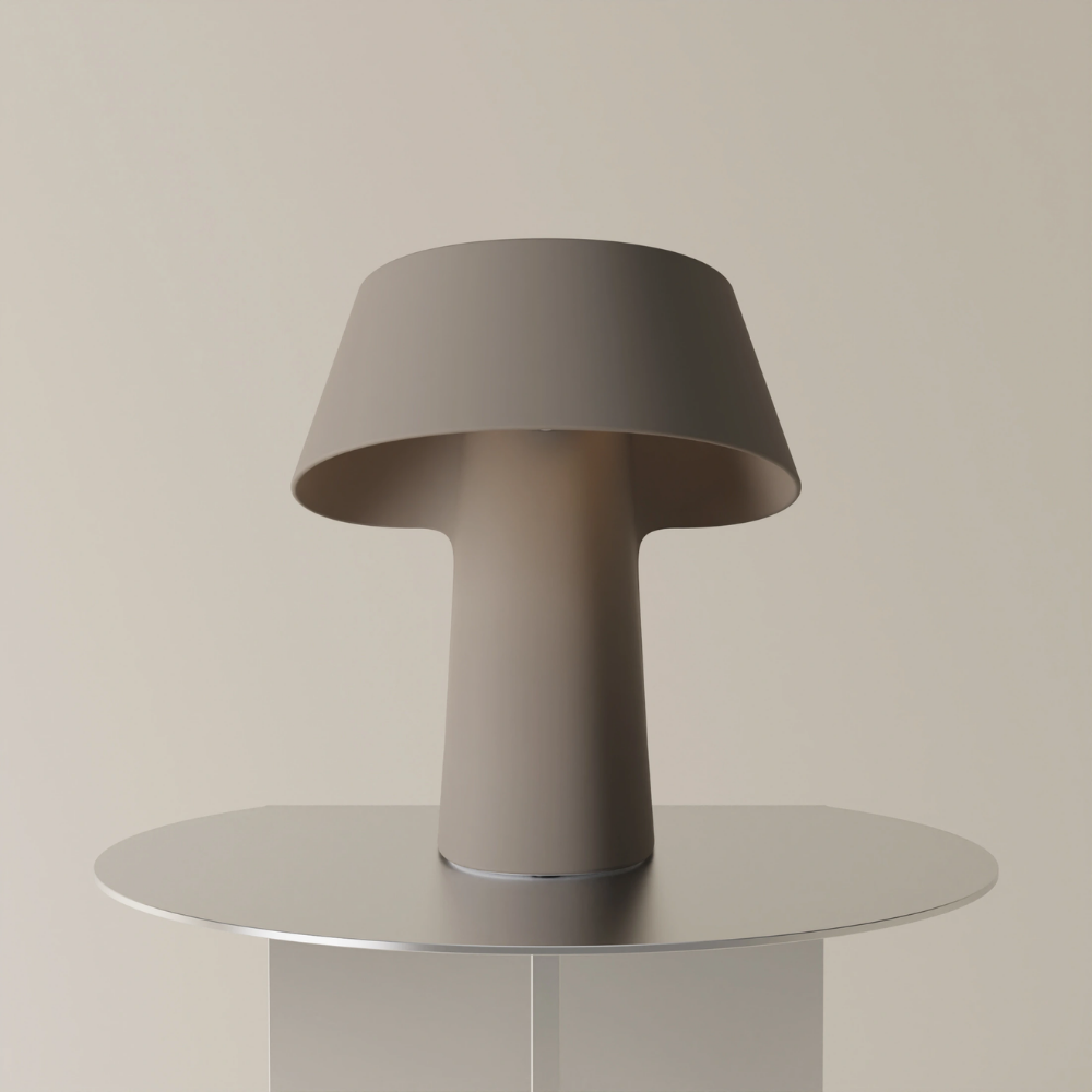 The smoke Fold Table Light from Gantri.