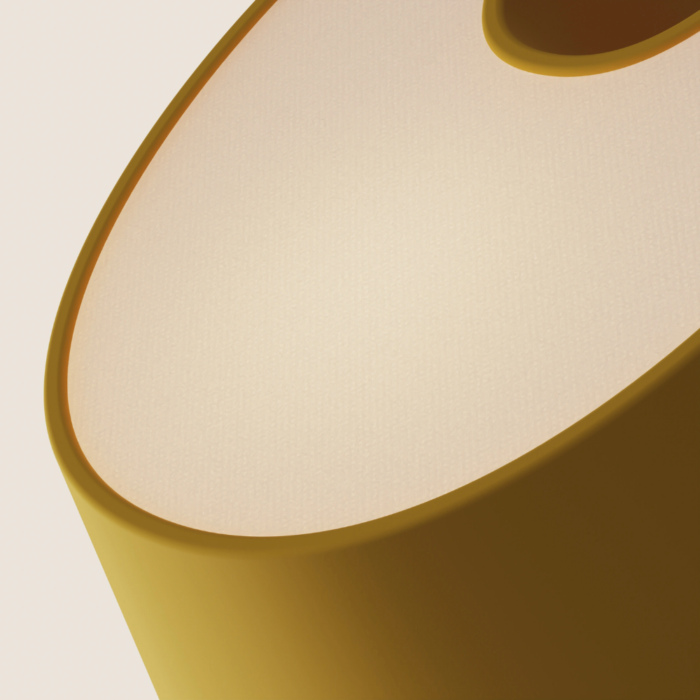 The sunrise Fold Table Light from Gantri close up.