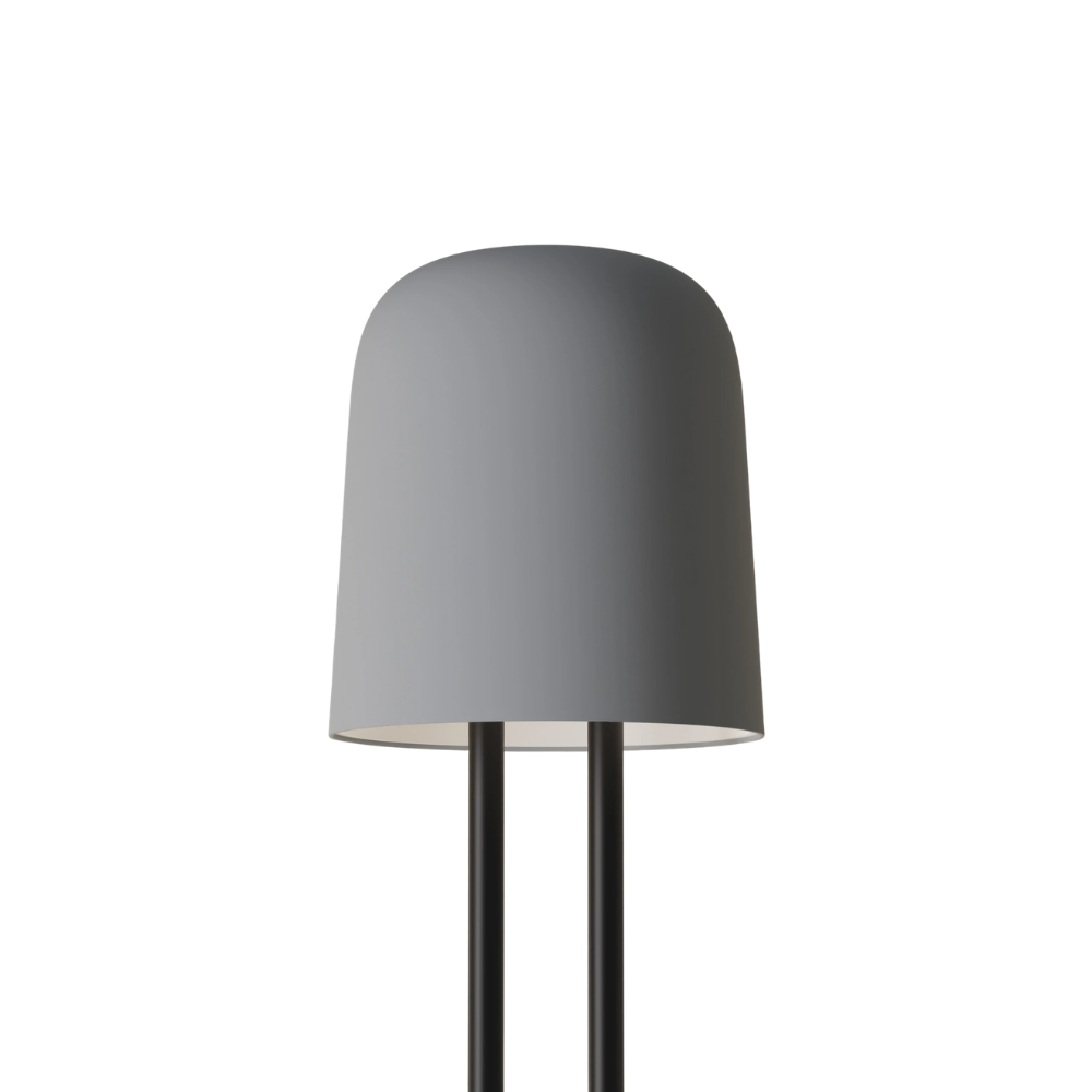 The fog Gio Floor Light from Gantri with the black rod option.