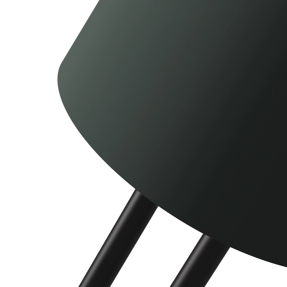 The forest Gio Floor Light from Gantri with the black rod option close up.
