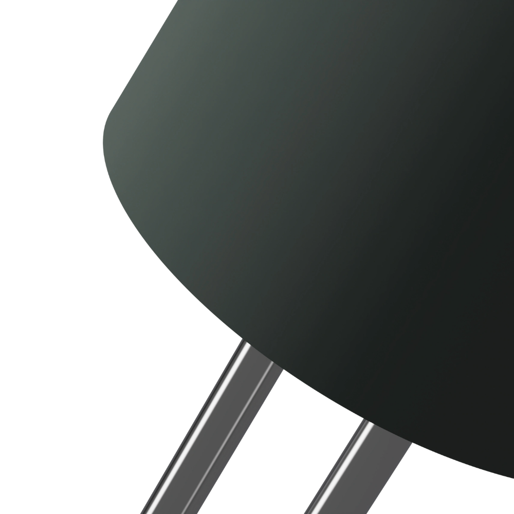 The forest Gio Floor Light from Gantri with the chrome rod option close up.