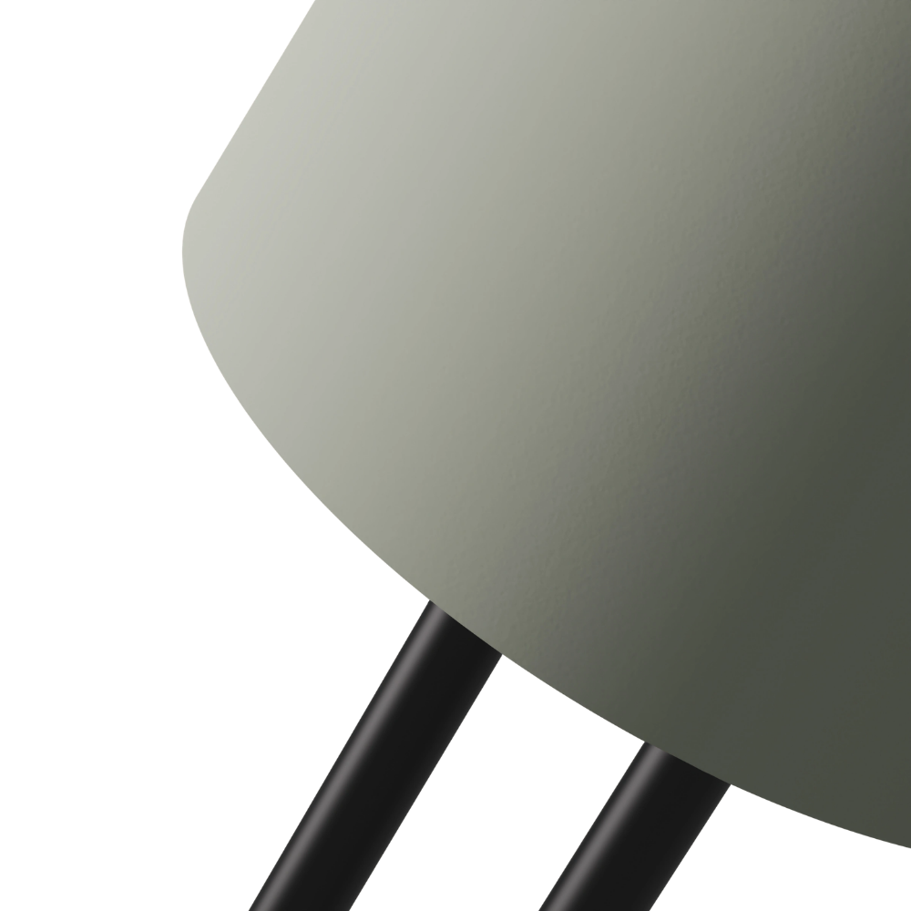 The meadow Gio Floor Light from Gantri with the black rod option close up.