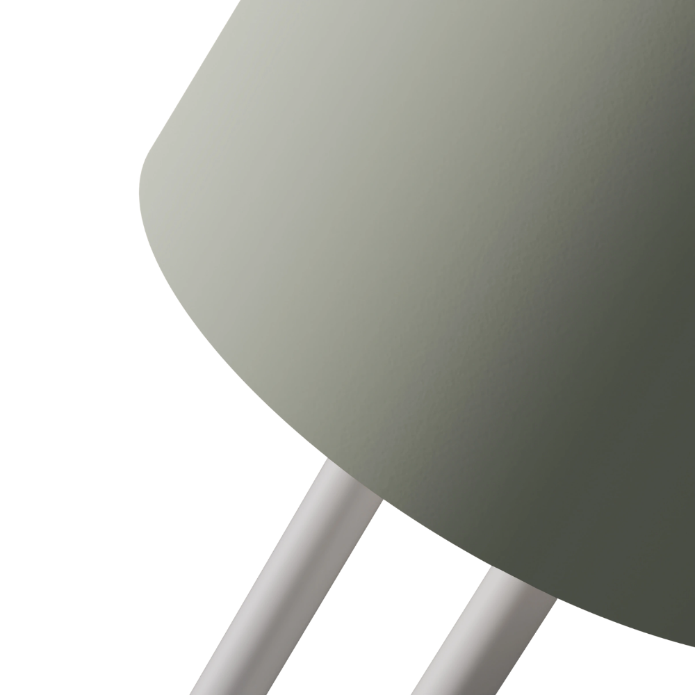 The meadow Gio Floor Light from Gantri with the white rod option close up.