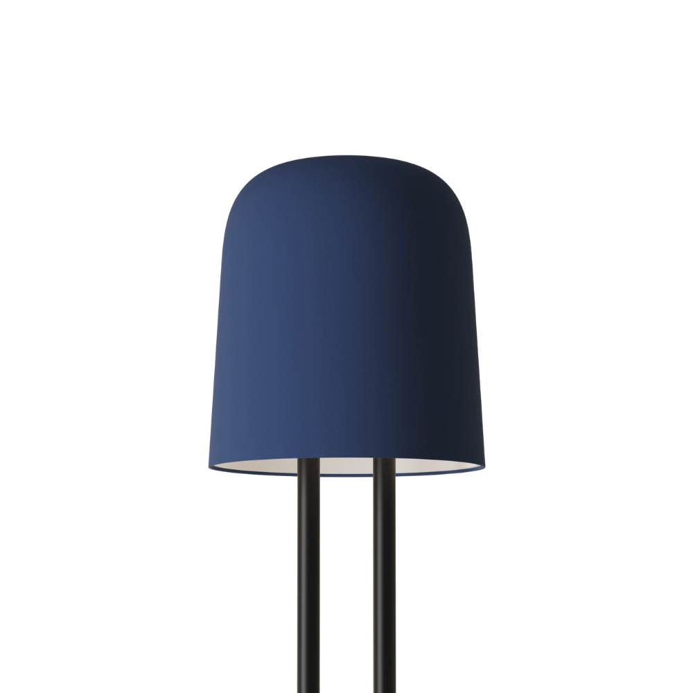 The midnight Gio Floor Light from Gantri with the black rod option.