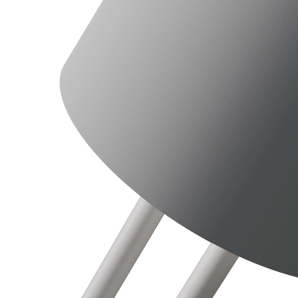 The mist Gio Floor Light from Gantri with the white rod option close up.