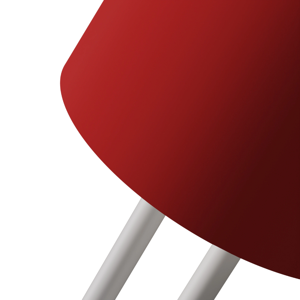 The poppy Gio Floor Light from Gantri with the white rod option close up.