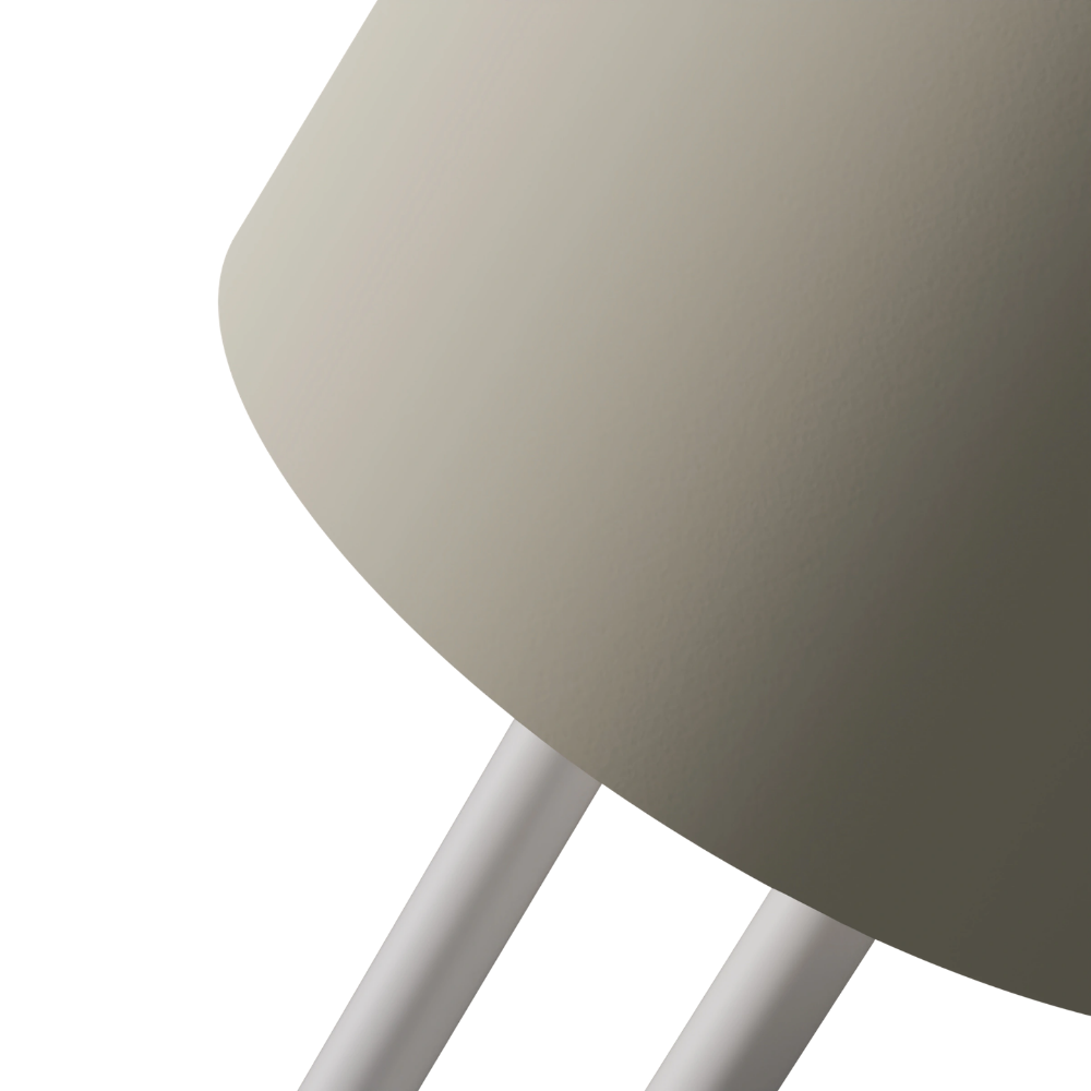 The sand Gio Floor Light from Gantri with the white rod option close up.